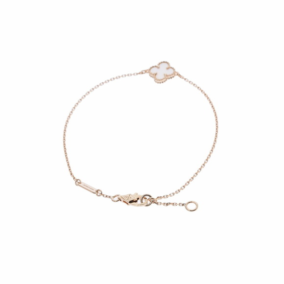 VAN CLEEF & ARPELS Van Cleef Arpels Sweet Alhambra White Shell Ladies K18YG B... - Picture 2 of 9